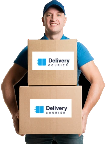 Delhivery Courier moving truck and packing crew
